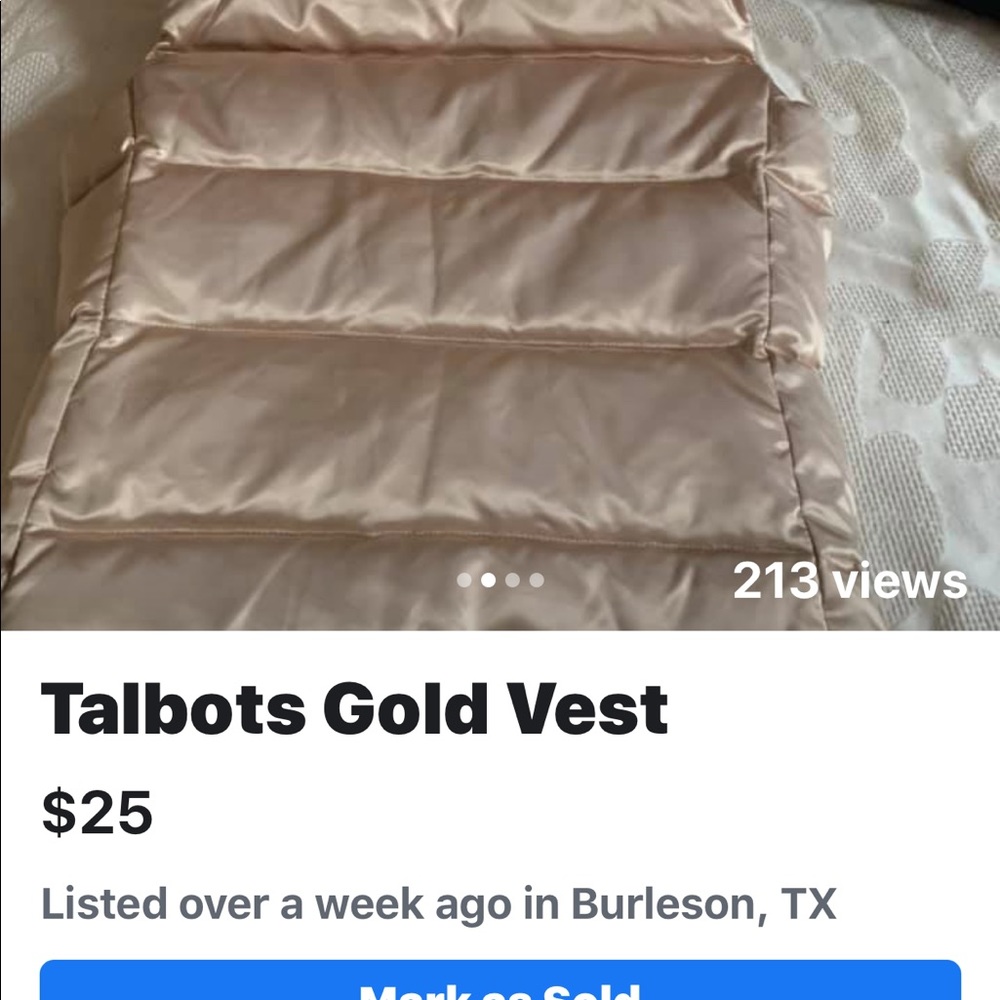 Talbots gold vest